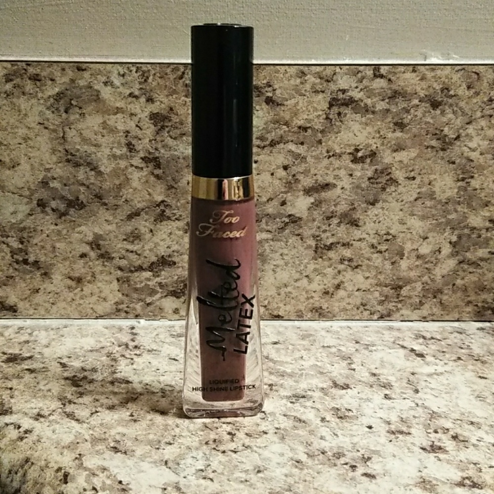 Melted latex liquified lipstick